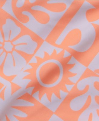 Girls Chlorine Resistant Short Sleeve Rash Guard 3 Piece Swimsuit Set