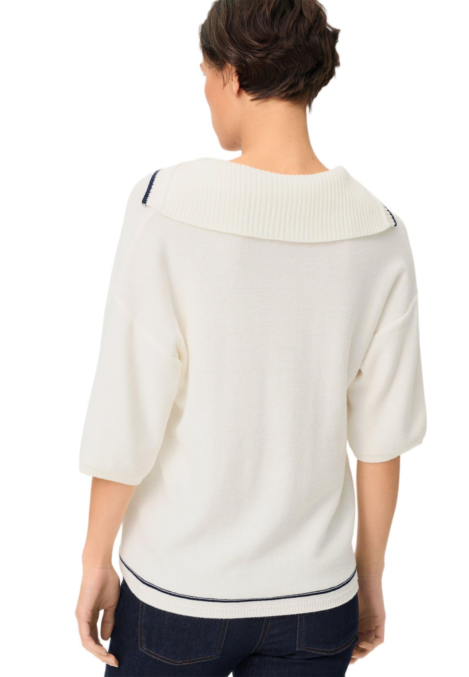 Women's Split-Neck Polo Sweater