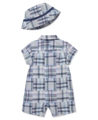 Baby Boys' Plaid Romper & Hat, 2-Piece Set