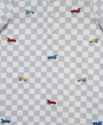 Baby Girls' Race Car Romper & Hat, 2-Piece Set