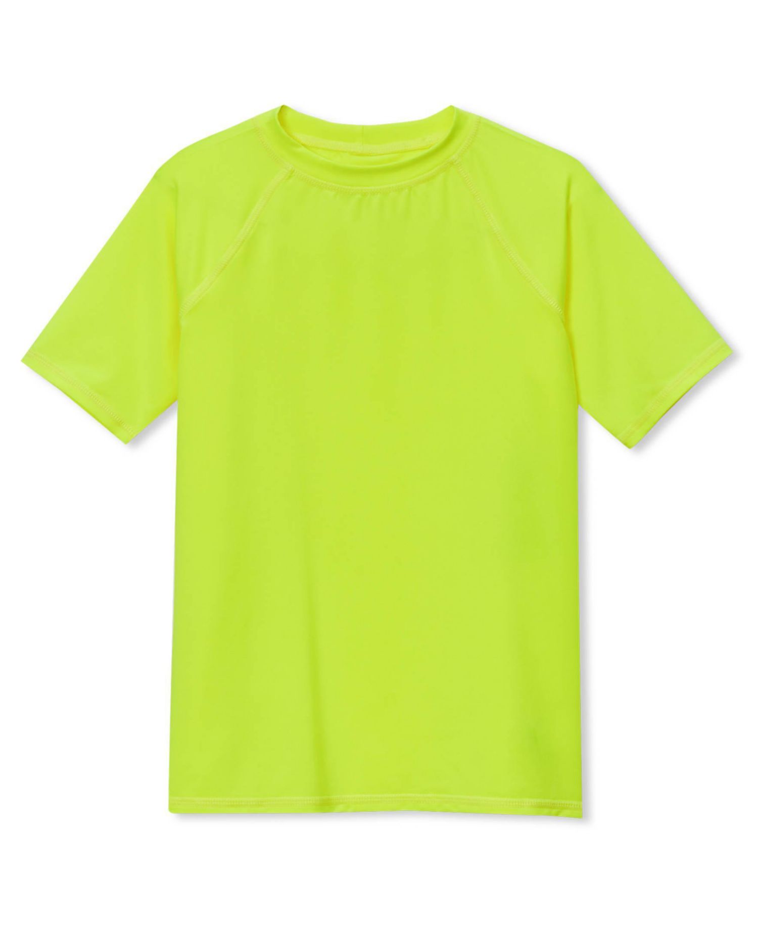 Big Boys Husky Sunshade UPF 50 Short Sleeve Solid Rash Guard