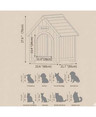 Solid Cedar Indoor Pet House with Cushion