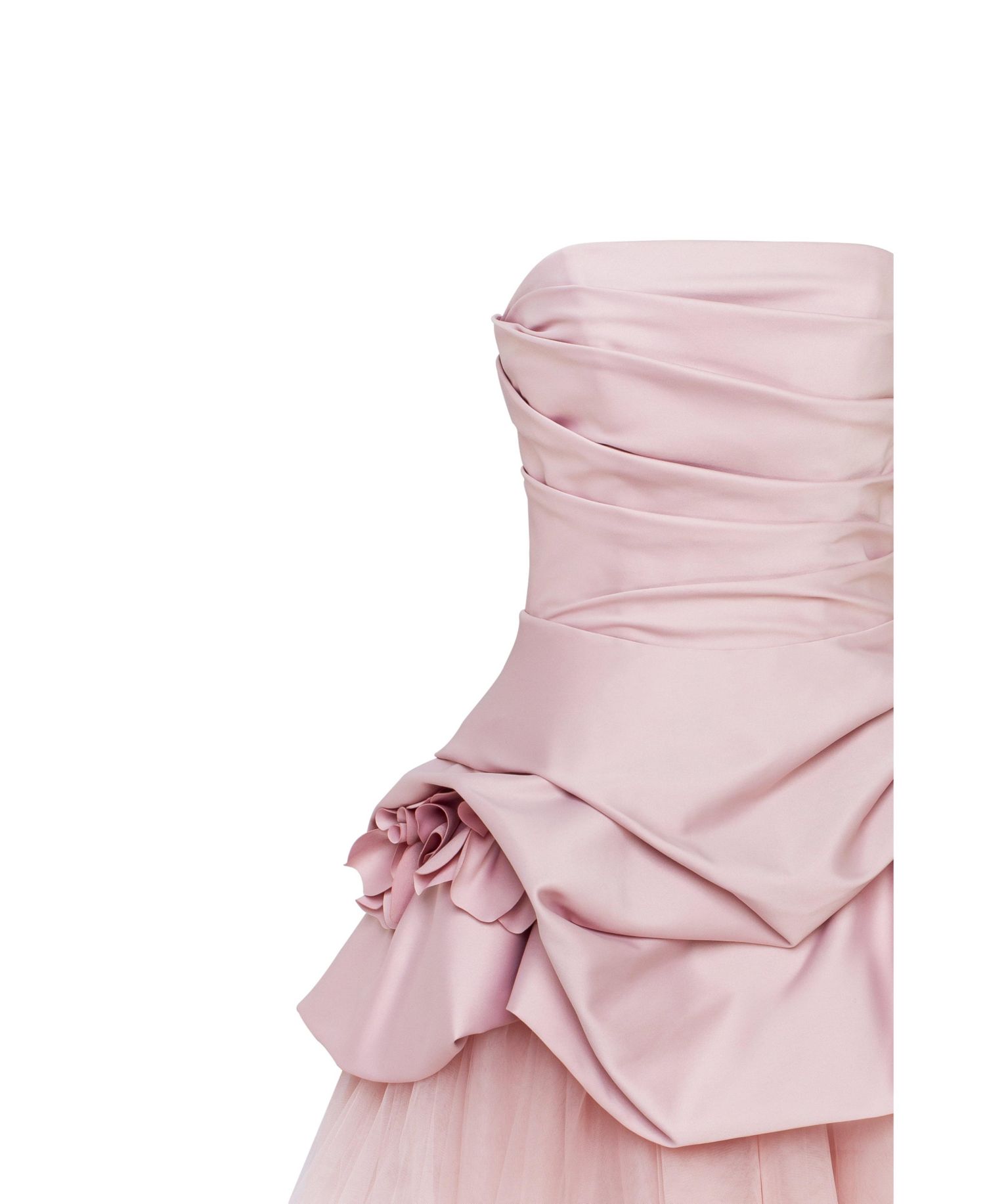 Womens Rosette mini dress in misty rose
