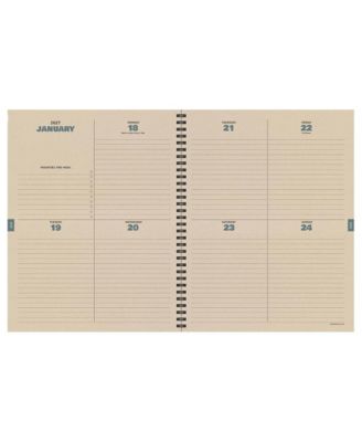 July 2026 - June 2027 Leather Compass Large Weekly Monthly Planner