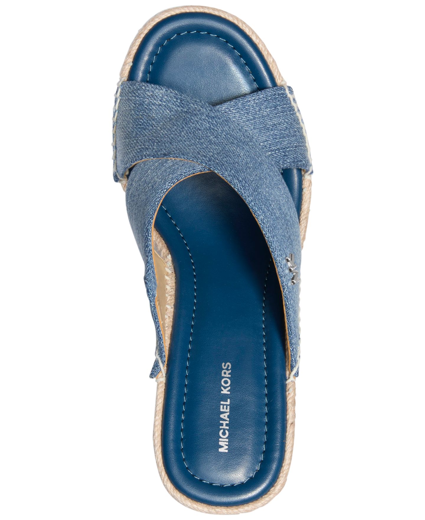 Женские сандалии MICHAEL Michael Kors Kenzie Slip-On Wedge, цвет: Варёный джинсовый — фото 3