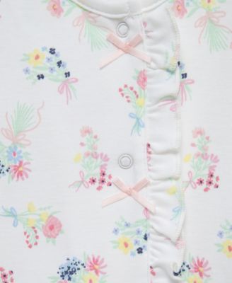 Baby Girls' Floral Sleeper Gown and Hat, 2-Piece Set