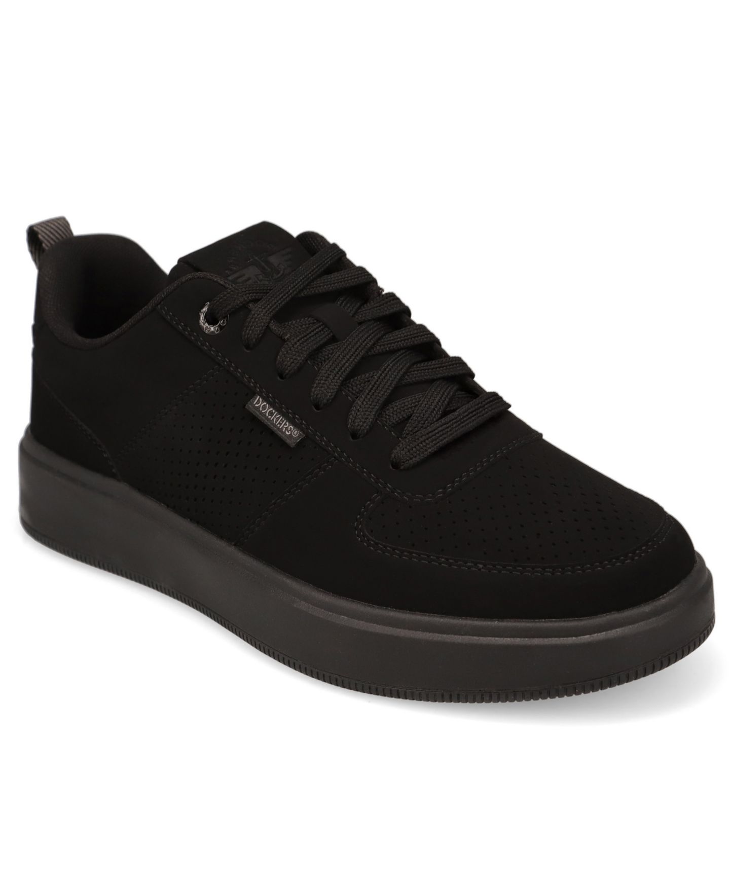Мужские кроссовки Dockers Overtime Laser Casual Lace Up, цвет: Чёрный — фото 1