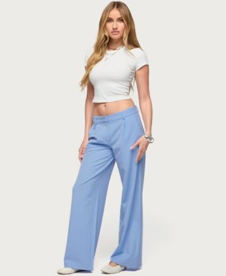 Women's Pinstripe Tailored Straight Leg Pants