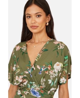 Women's Floral Print Midi Dress