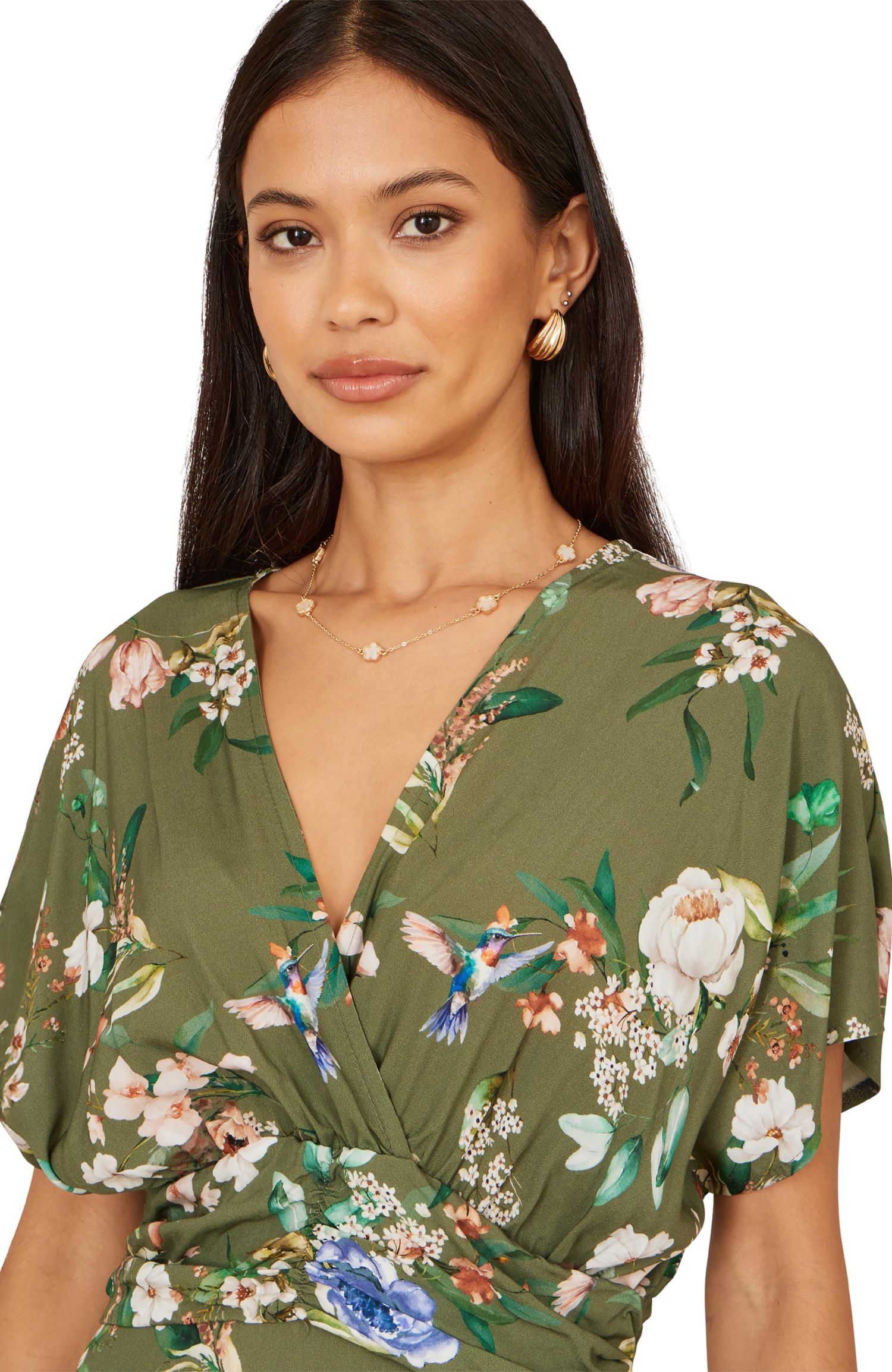 Women's Floral Print Midi Dress