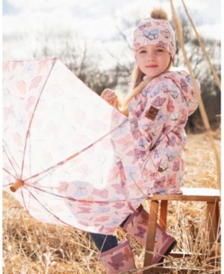 Girl's Umbrella Butterfly Print