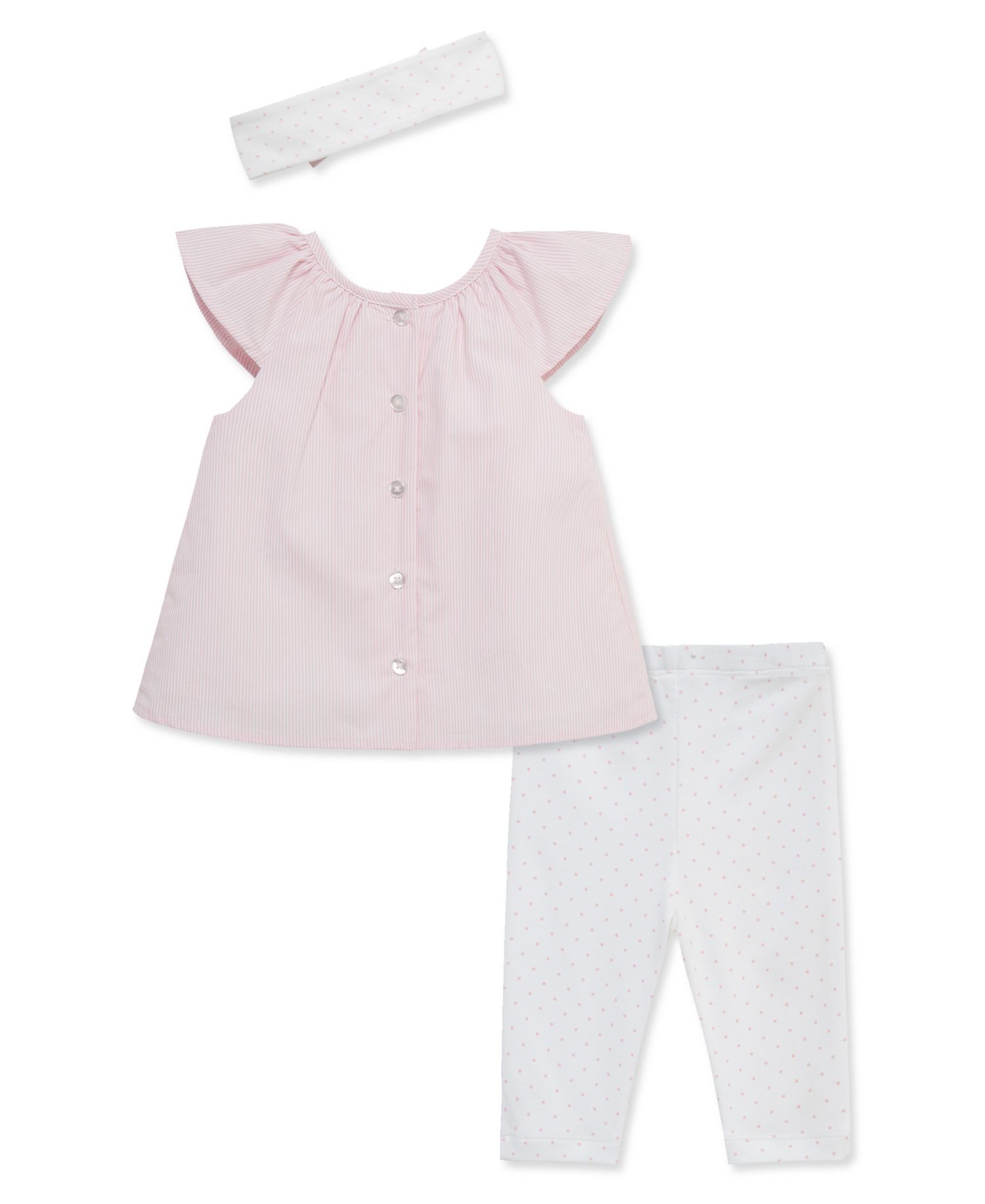 Baby Girls' Posies-Themed Tunic, Leggings and Headband, 3-Piece Set