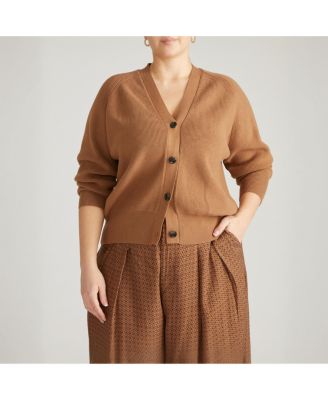 Plus Size Cable Knit Cardigan