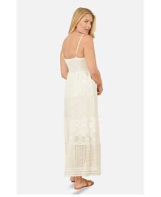 Women's Ruched Back Tiered Maxi Dress