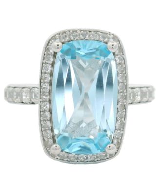 Sky Blue Topaz (5.75 ct. t.w.) & White Topaz (0.60 ct. t.w.) Ring in Sterling Silver