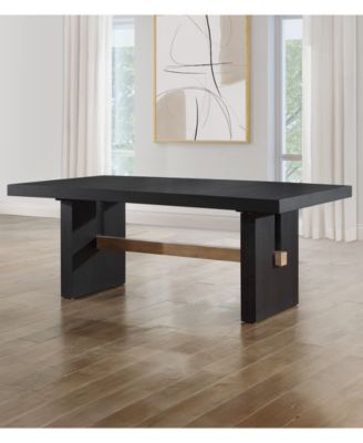 Macai 7-Pc. Wood Dining Set (Rectangular Table + 6 Upholstered Side Chairs)