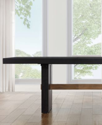 Macai 7-Pc. Wood Dining Set (Rectangular Table + 6 Upholstered Side Chairs)