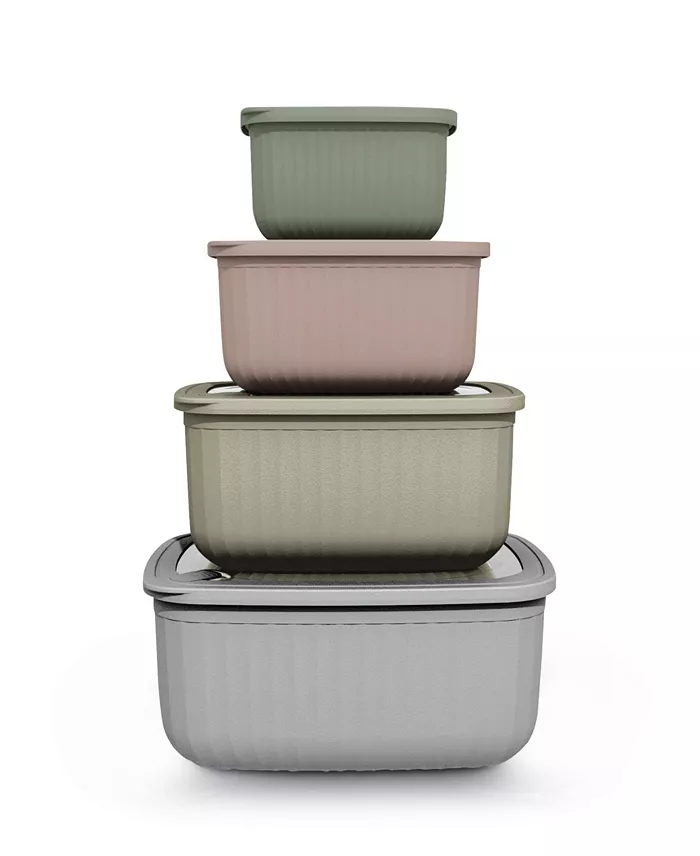 8-Piece Rectangle Bowl Set with Lids
