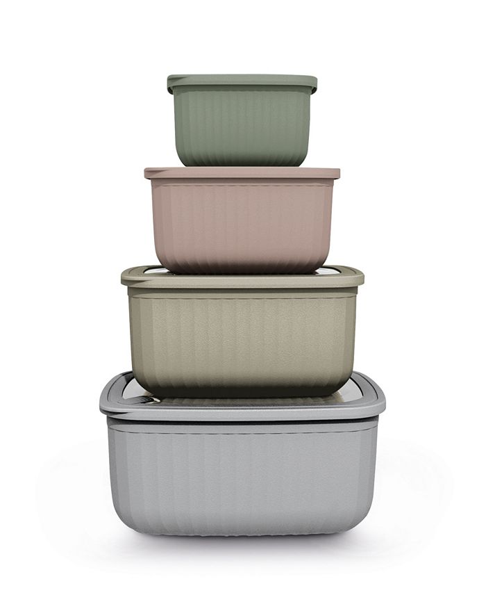 8-Piece Art & Cook Rectangle Bowl Set with Lids