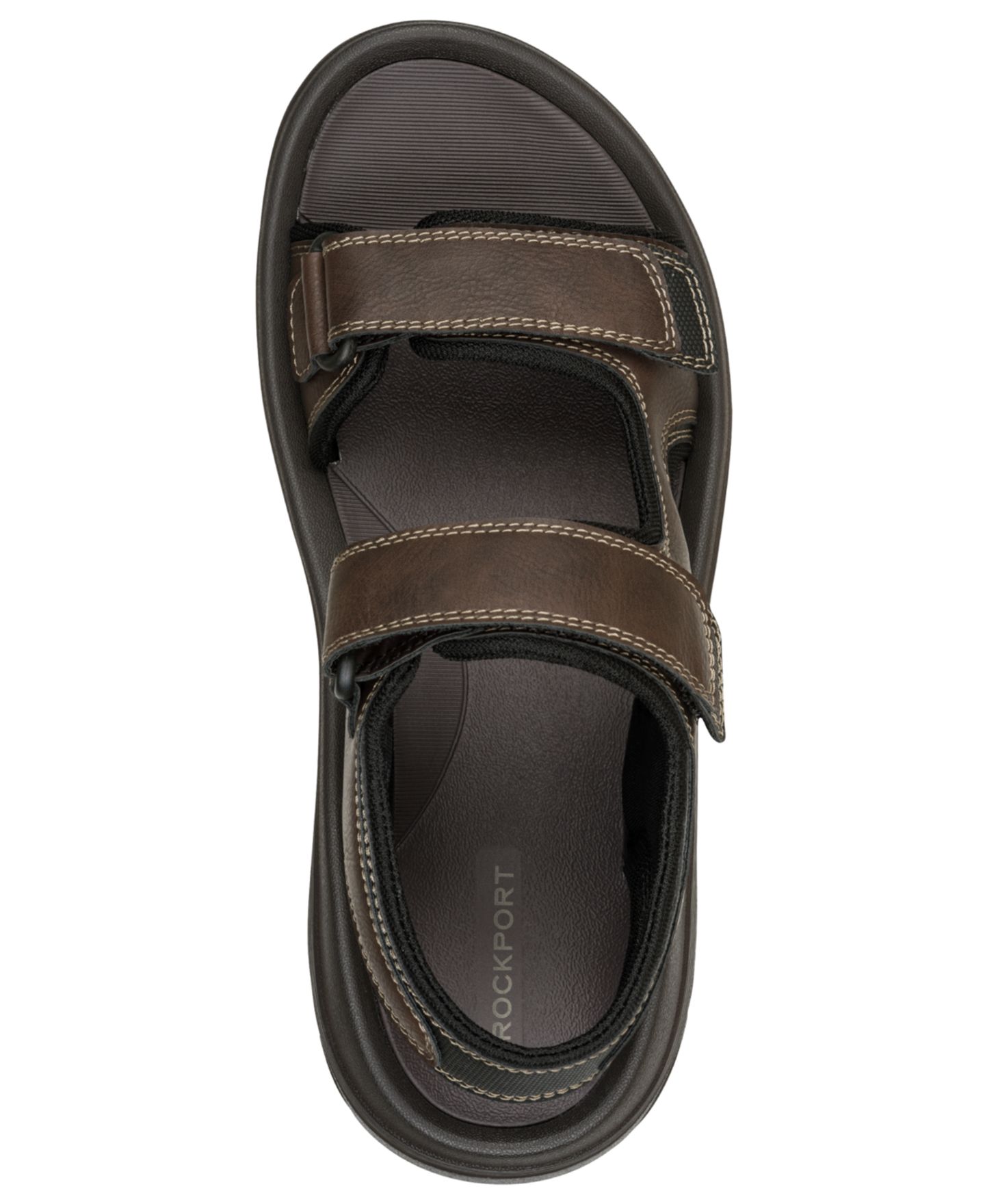 Мужские сандалии Rockport Hutch Quarter Strap, цвет: Тёмный коричневый — фото 4