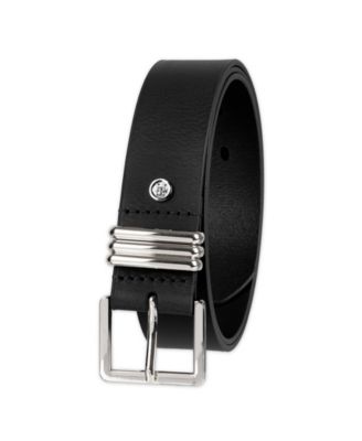 Women's Triple-Metal Strap Keeper Casual Leather Belt