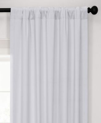White Performance Linen Hotel Blackout Curtain