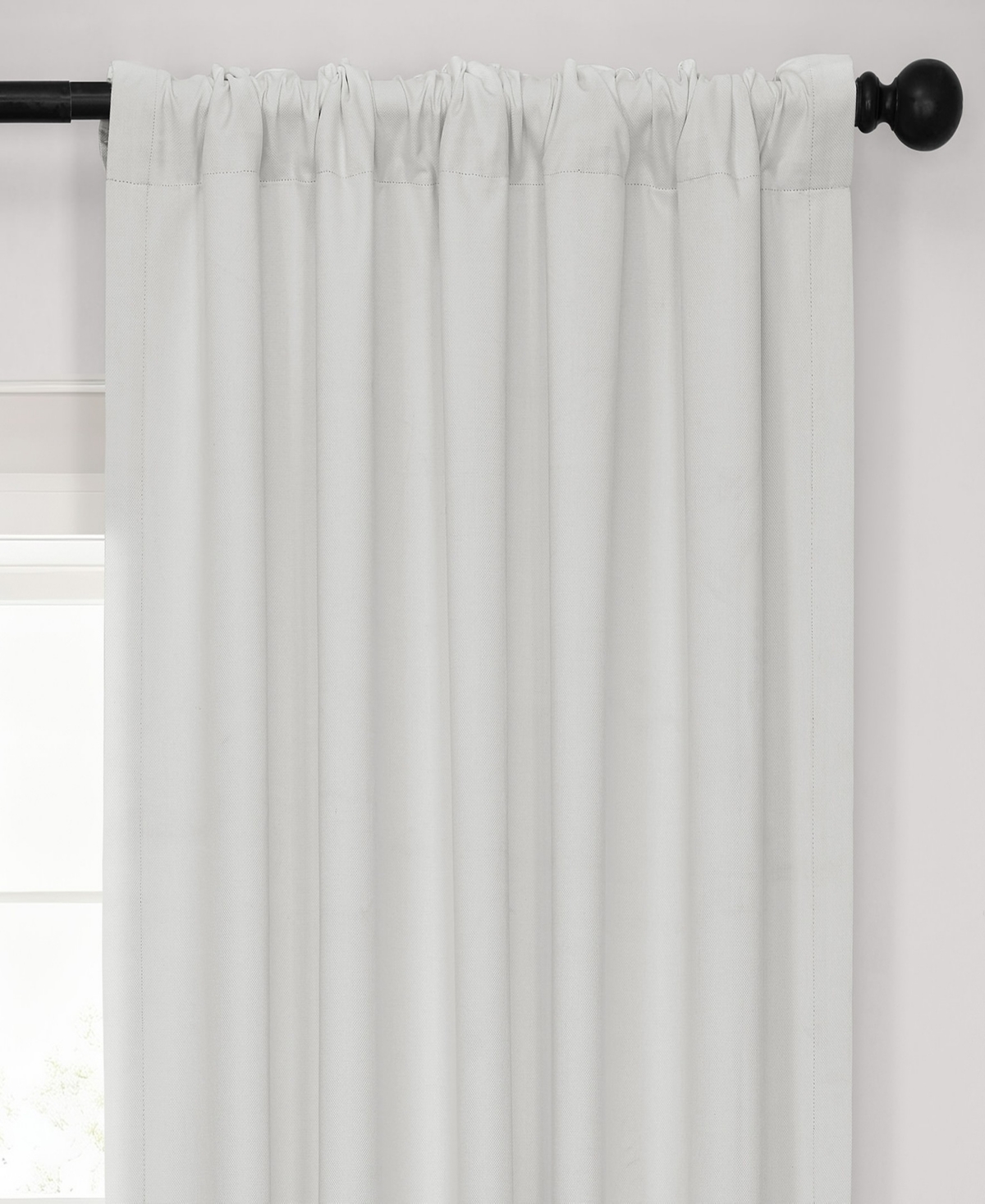 Half Price Drapes Off White Performance Linen Hotel Blackout Curtain