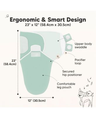 3pk Soothe Baby Swaddle, Organic Baby Swaddle Sleep Sacks, Newborn, Infant Swaddle Sack