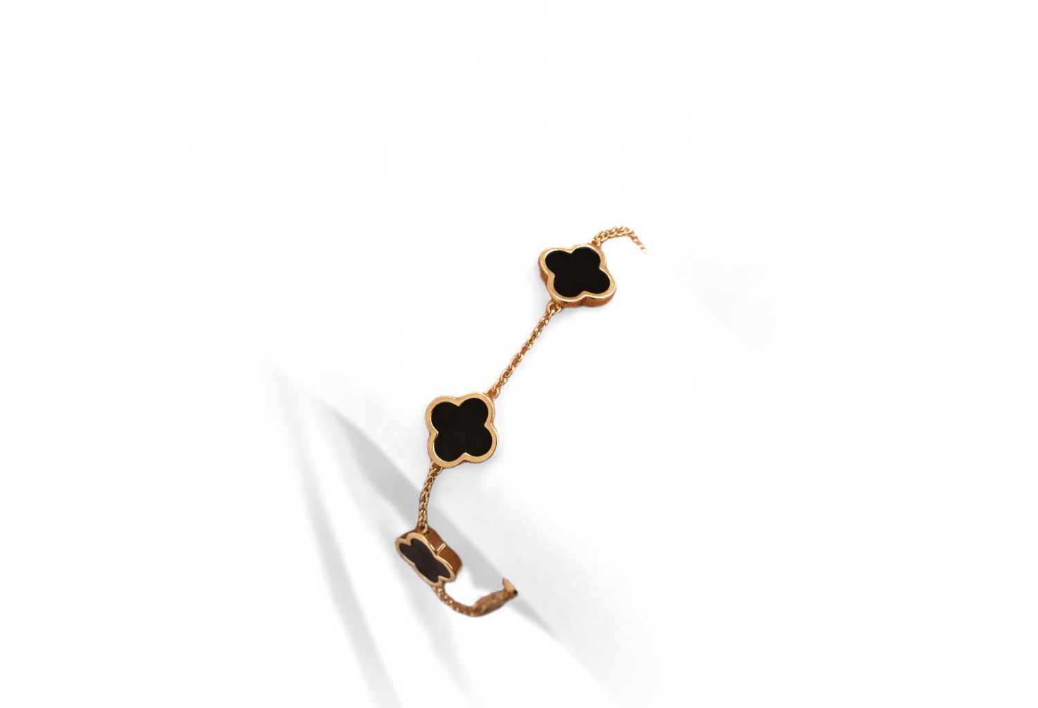 Onyx Flower Station Bracelet