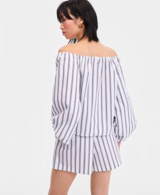 Women's Off-The-Shoulder Puff-Sleeve Blouse