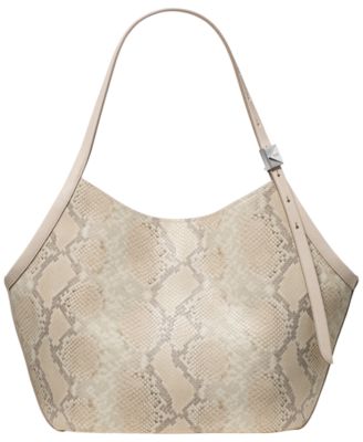 Deco Tulip Extra-Large Snake Embossed Tote Bag