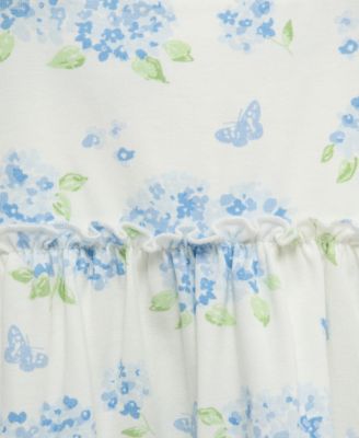 Baby Girls' Floral Print Dress, Cardigan and Diaper Cover, 3-Piece Set