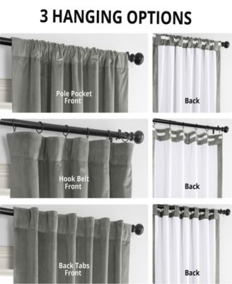 Silver Grey Signature Velvet Blackout Curtain