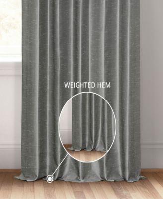 French Pleat Vintage Textured Faux Dupioni Silk Blackout Curtain