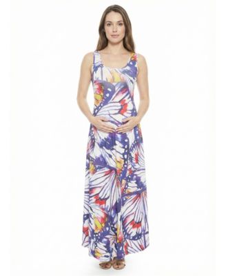 Women's and Plus Size Maternity Scoop Neck Maxi Dress