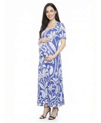 Women's and Plus Size Maternity Scoop Neck Maxi Dress