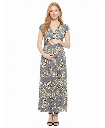 Women's Maternity V-Neck Maxi Dress
