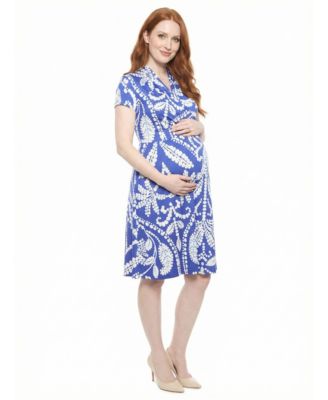 Women's and Plus Size Maternity Short-Sleeve Wrap Dress