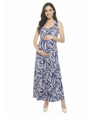 Women's and Plus Size Maternity Scoop Neck Maxi Dress