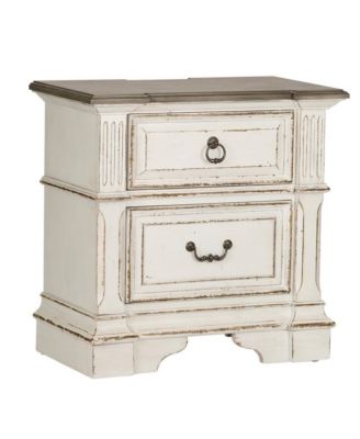 Abbey Park 2 Drawer Night Stand w/ Charging Station