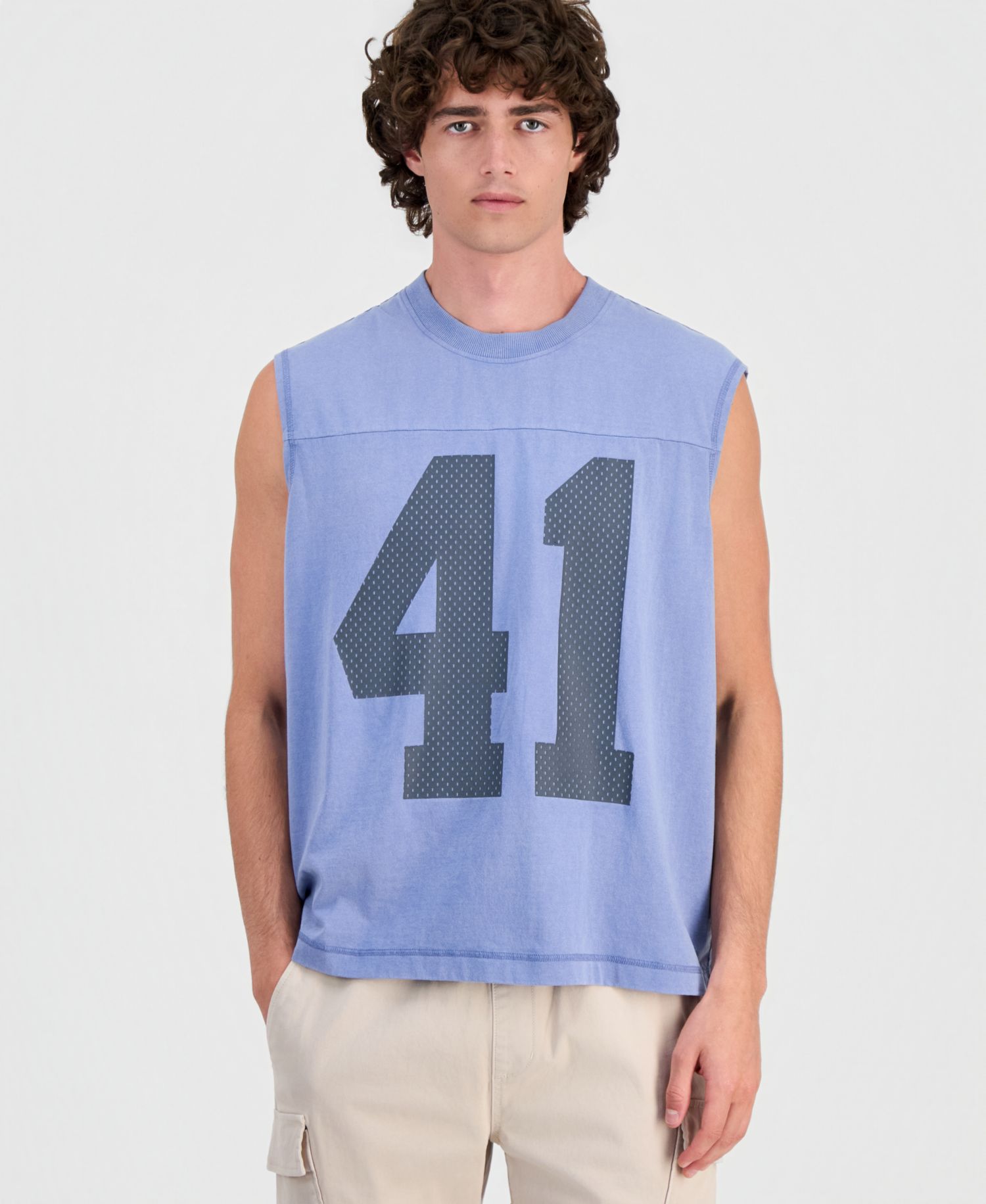 Men's Mineral Washed Muscle Sleeveless Shirt