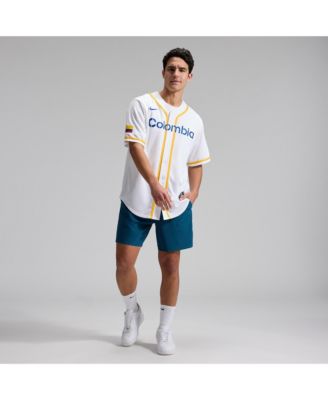 Men's White Colombia Baseball 2026 World Baseball Classic Stadium Jersey