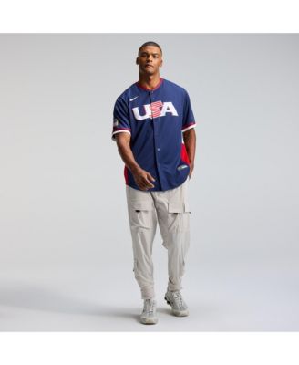 Men's Navy USA Baseball 2026 World Baseball Classic Stadium Jersey