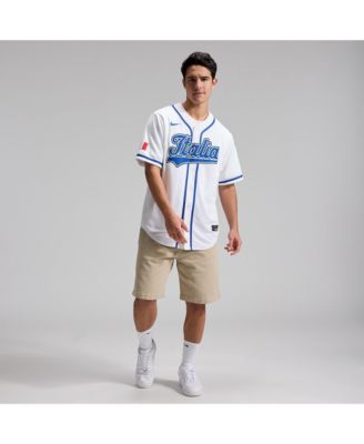 Men's White Italy Baseball 2026 World Baseball Classic Stadium Jersey