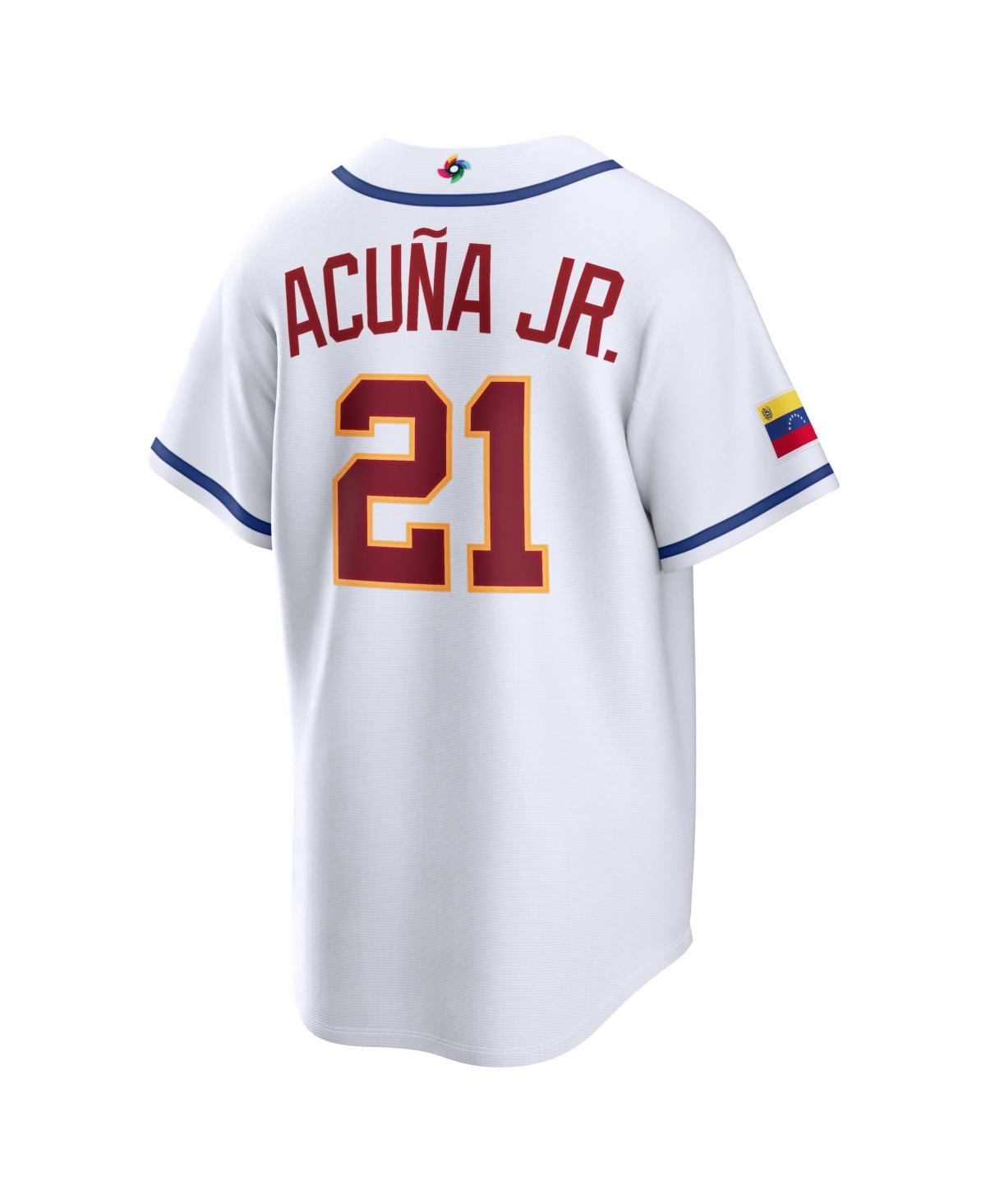 Nike Men's Ronald Acuna Jr. White Venezuela Baseball 2026 World Baseball Classic Stadium Jersey