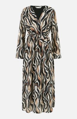 Women's Animal Swirl Midi Wrap Dress