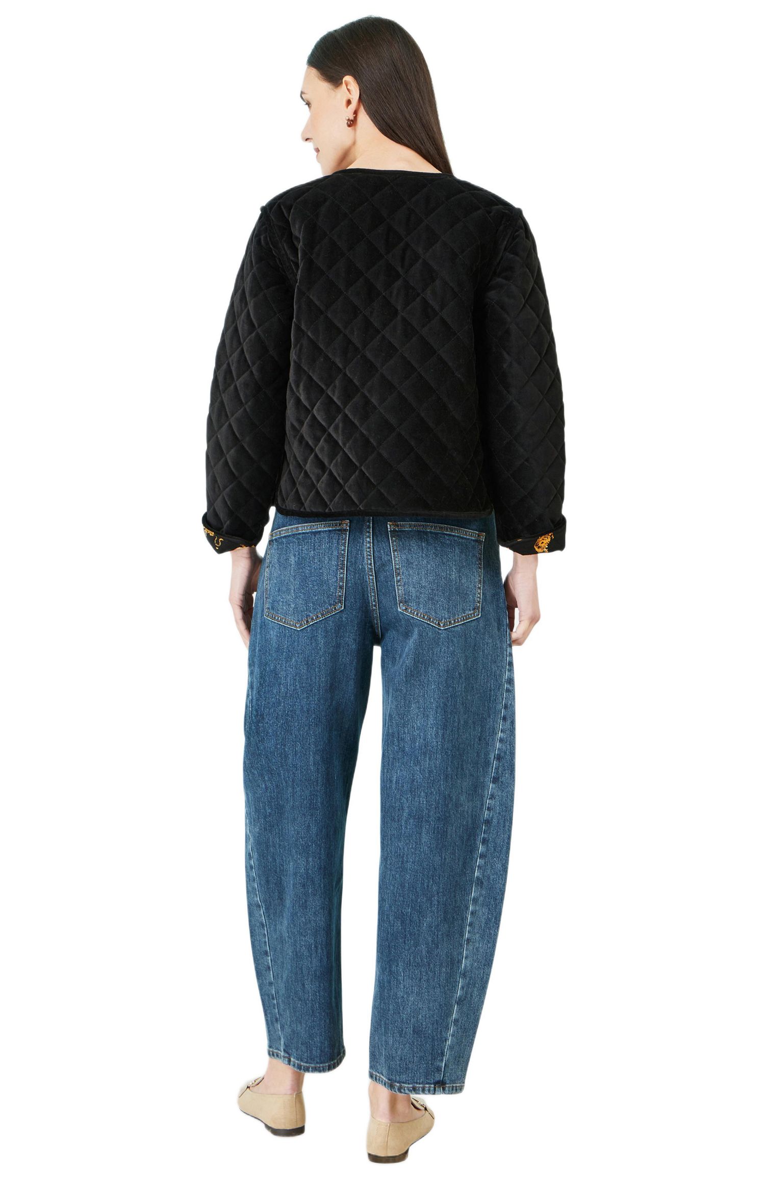 Women's Jacket With Reversible Leopard Lining