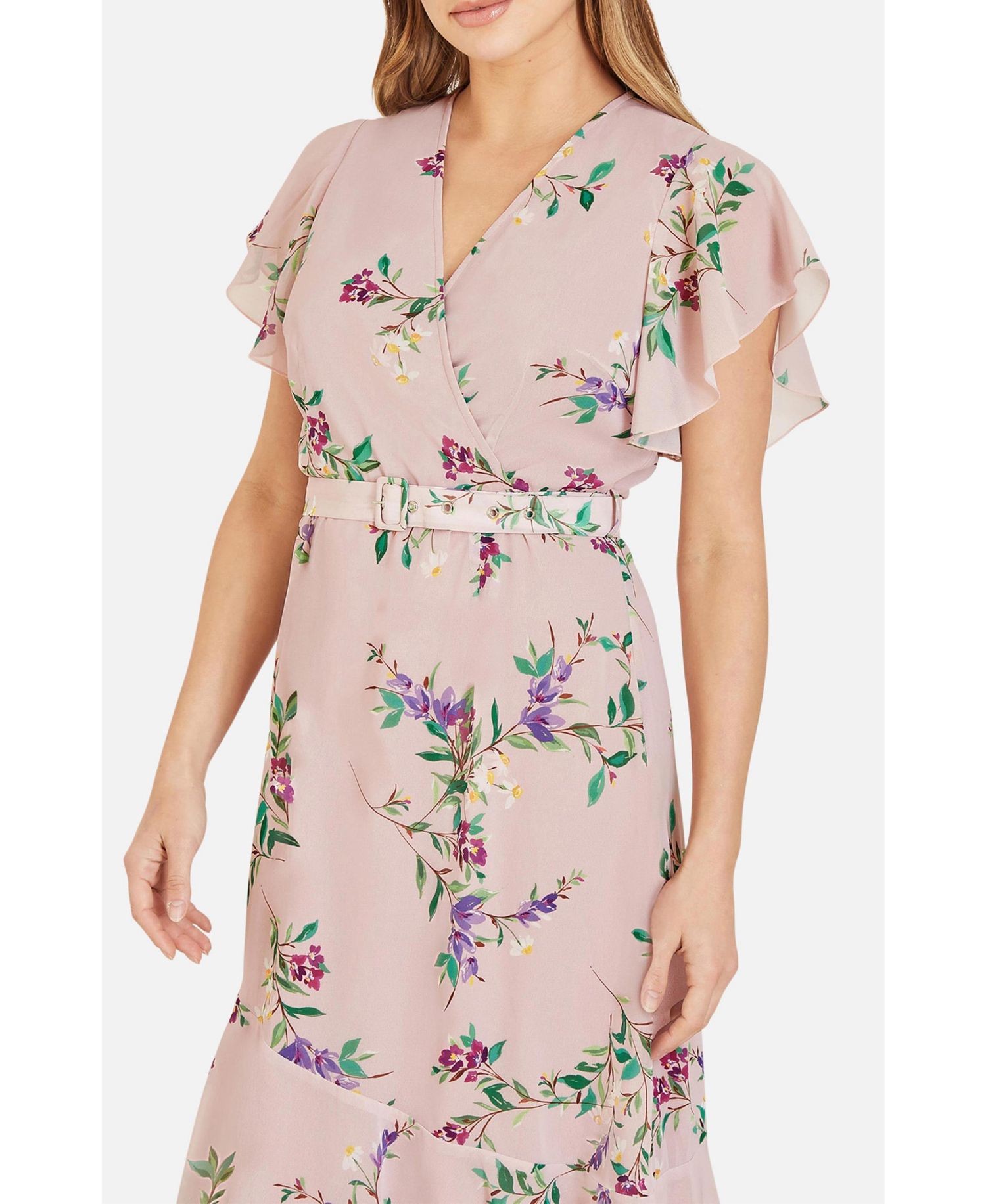 Women's Midi Dress With Frill Details