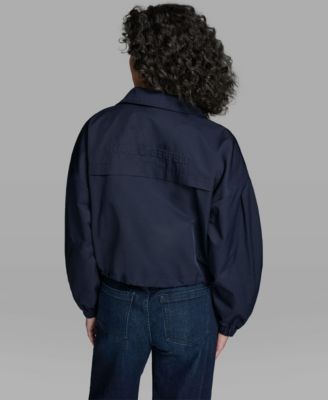 Women's Cropped Dropped Sleeve Bomber