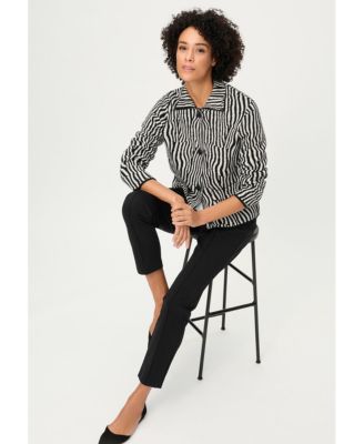 Women's Modern Zebra Knit Cardigan